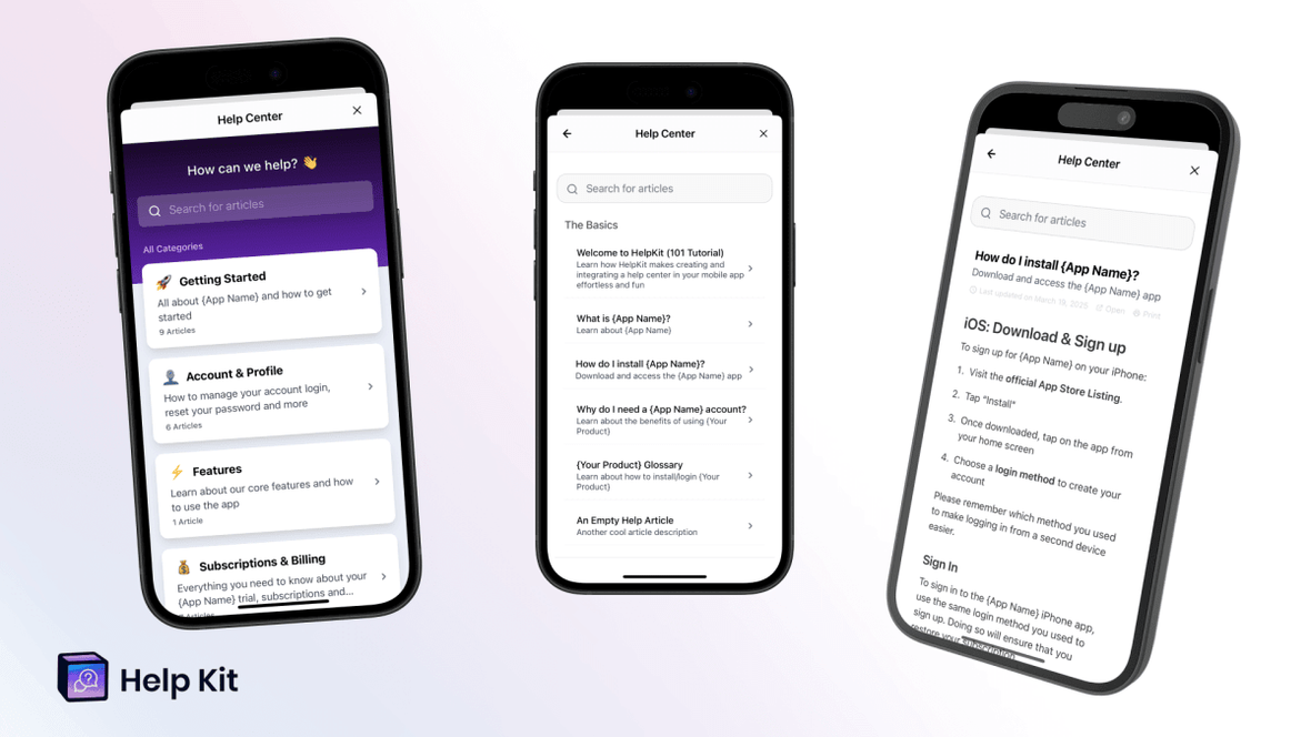 HelpKit for Mobile Apps
