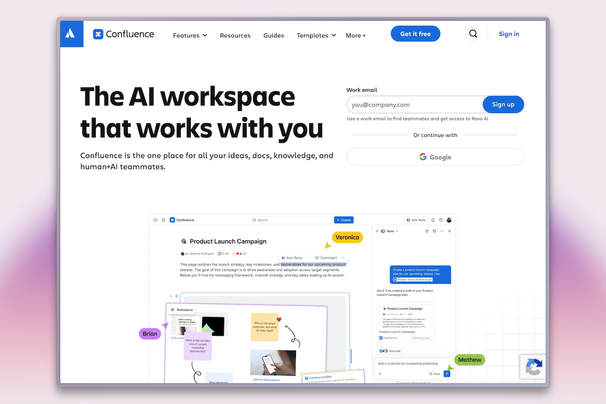 Confluence enterprise wiki