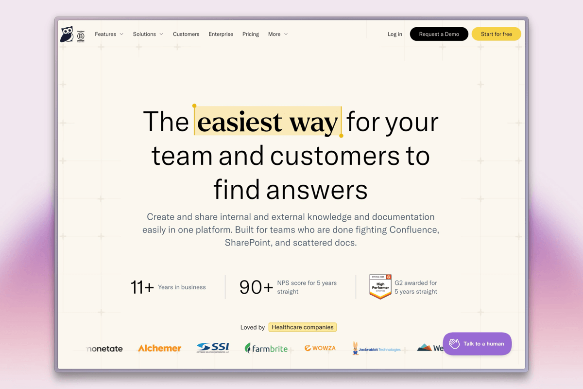 KnowledgeOwl knowledge base software