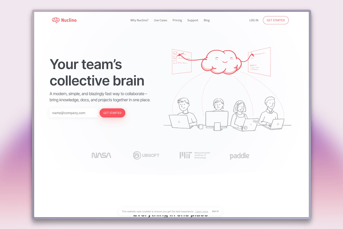 Nuclino lightweight internal wiki